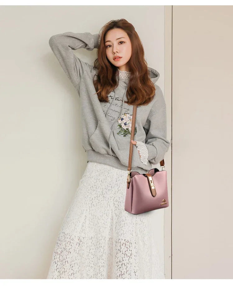 Genuine Brand Soft Leather Women’s Handbags High Quality Small Shoulder Bags Women Luxury bags Fashion Ladies Crossbody Bags Sac