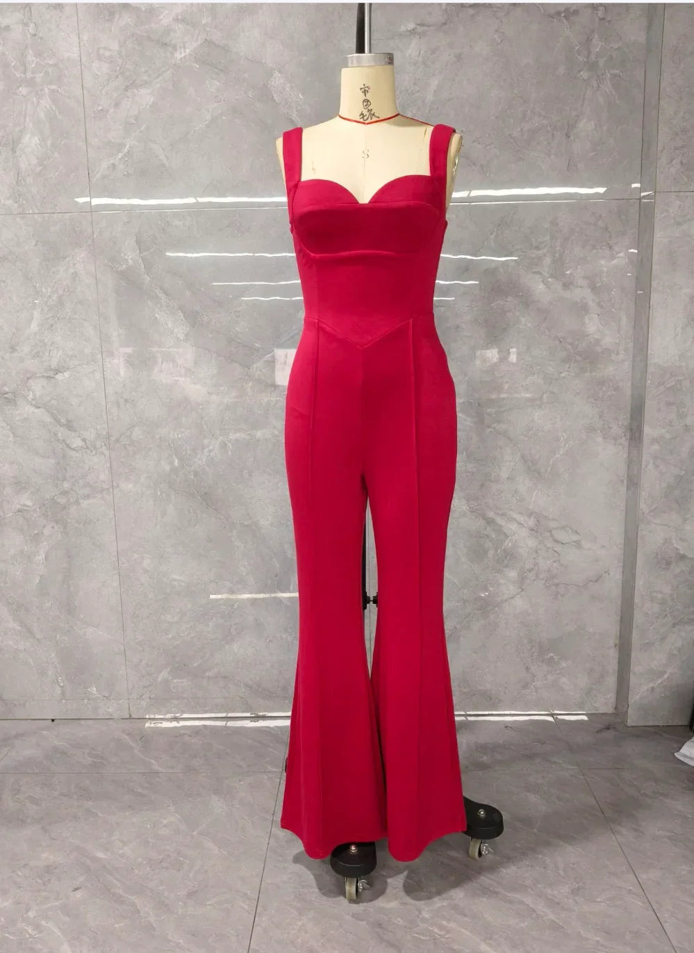 Women's Jumpsuit Sexy Elegant Street Trendy Summer Solid Color Sweatheart Neck Thick Strap Backless Lace-up Skinny Jumpsuit