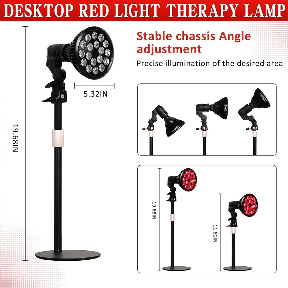 Red Light Therapy Lamp 54W 660nm&850nm Infrared Light Therapy Device for Face,Muscle Joint Pain Relief Skin Health Tools E26/E27