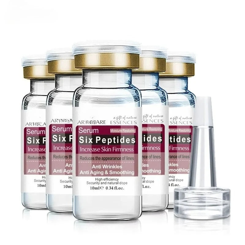 Six Peptides Face Serum 5pcs/10pcs/Lot for Moisturizing Facial Essence Skin Care Peptide Face Liquid