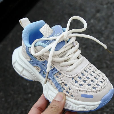 Children's sports shoes for boys and girls, new style for summer 2025, single mesh upper for breathability