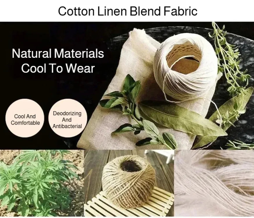 Men's Cotton and Linen Trousers Harem Pants Cuffed Fashion Trousers Linen Slim Pants Beach Pants Joggers Streetwear Loose Pants