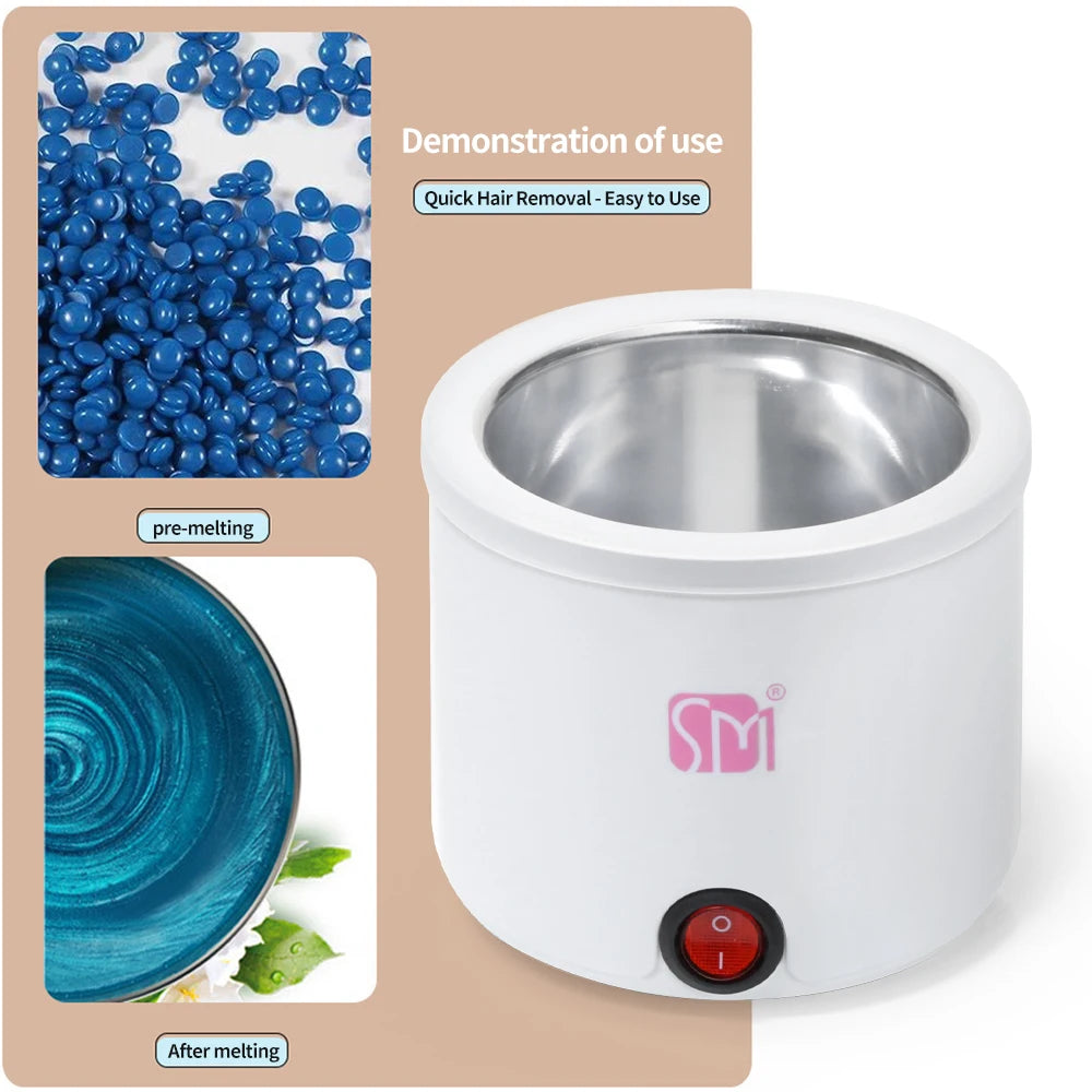 LINAMANDA Waxing Wax Warmer for Hair Removal Quick Heating wax Melt Warmer Easy to Use at Home Waxing Kit for Women Use