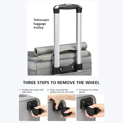 Pet Cat Backpack Double layer Pet Trolley Bag Can Hold Two Cat Stroller Bags Folding Dog Transporter Carrier Cat Outdoor Travel