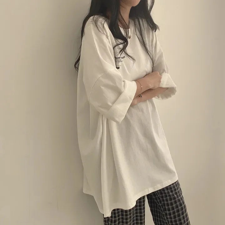 Woman Oversize Half Sleeve T Shirts Summer New Clothes Loose Fitting Cotton T-shirt Women Tops Ropa Mujer Hip Hop Tees Clothing