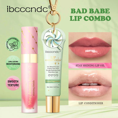 Lip Oil Lipstick Set Long Lasting Hydration Lightweight Texture Natural Lipgloss Lip Deeply Moisturizing Lip Makeup Cosmetics