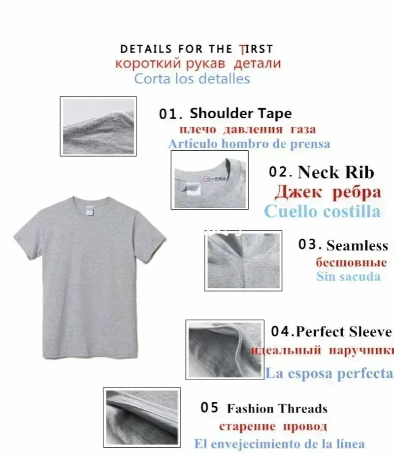T-shirts for Men Personalized T-Thrashers Y2k Clothing High Quality Summer Tops Vintage Streetwear Short Sleeve Tee White