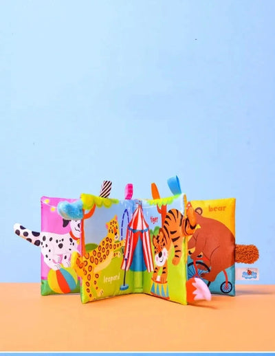 Montessori Education Baby Toys Busy Book Cartoon Animals Tail Interactive Parent-Child Fun Baby Cloth Book Baby Toys 0 6 Months