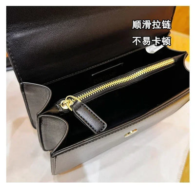 Designer 2025 Women's Luxury Solid Color Leather Handbag Fashion Crossbody Shoulder Purse Elegant Tote Handbag