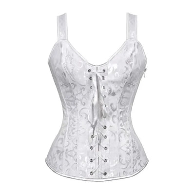 Women Corset with Straps Black Overbust