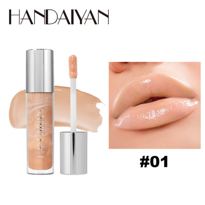Long Lasting Lip Gloss Vitamin E Infused Plumping Glaze Hydrating Nude Color Liquid Balm Glossy Makeup Shine