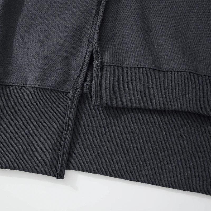 Oversized 100% Cotton Women Sweatshirts Long Sleeve Patchwork Open Side Streetwear Harajuku Pullovers Autumn Clothes For Women
