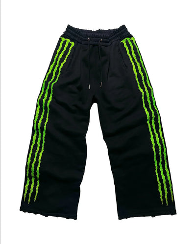 New fluorescent embroidered men sports pants street clothing hip-hop retro personality glow pants men and women joggers