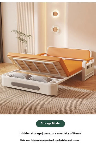 Wide 108cm Single person Bed Apartment Bedroom Living Room Folding 5cm sponge+2cm latex Telescopic Home Sofa Bed Dual-Purpose