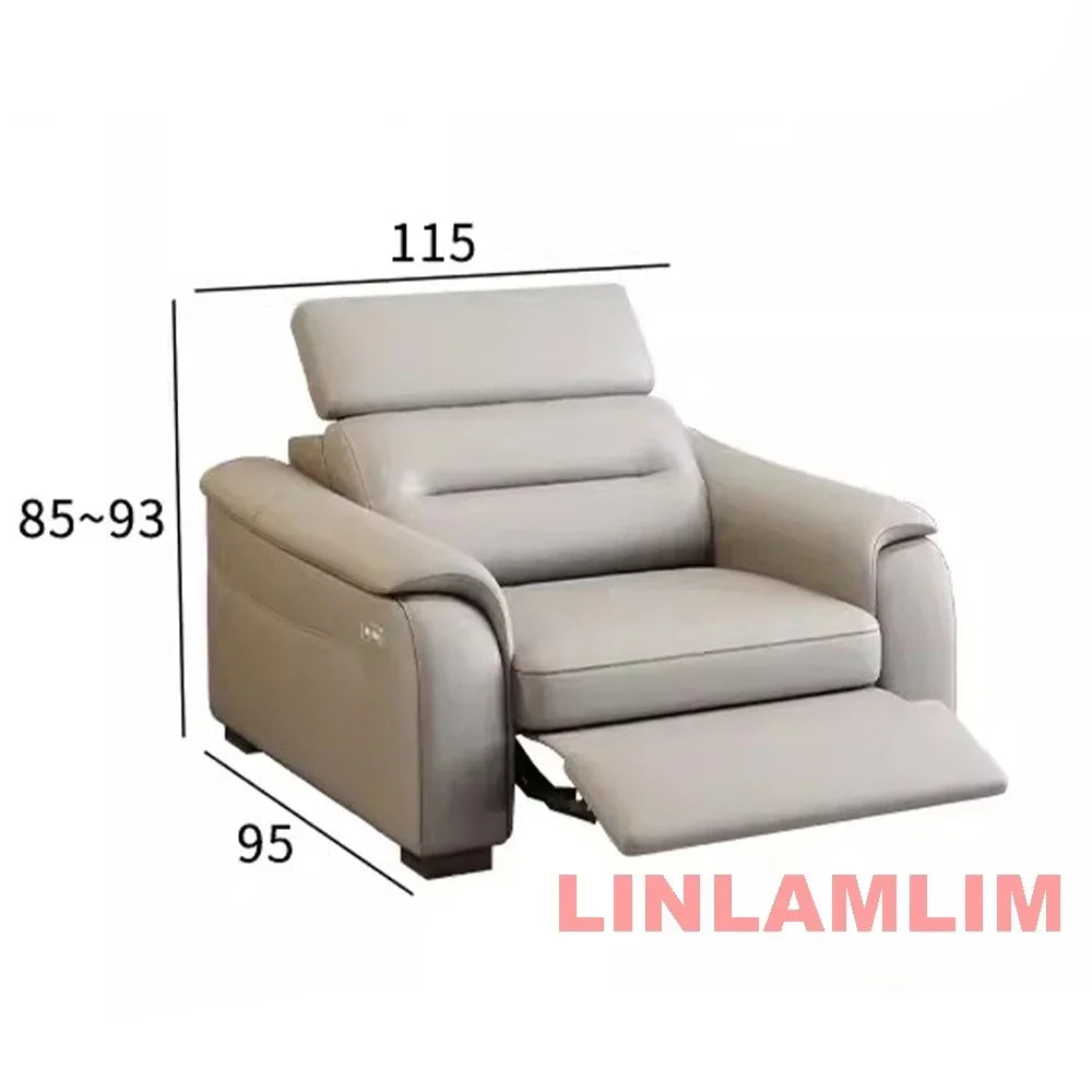 MANBAS Multifunctional Convertible Sofa Bed With Eletric Recliner, Folding Sofa Cama With Power Reclining Seats & Storage Box