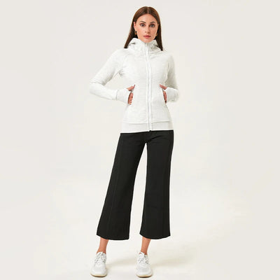 Women's Wide Leg Yoga Ninth Pants High Waisted Joggers Casual Sweatpants Pockets Sports Clothes Pilates Tracksuit Baggy Pants