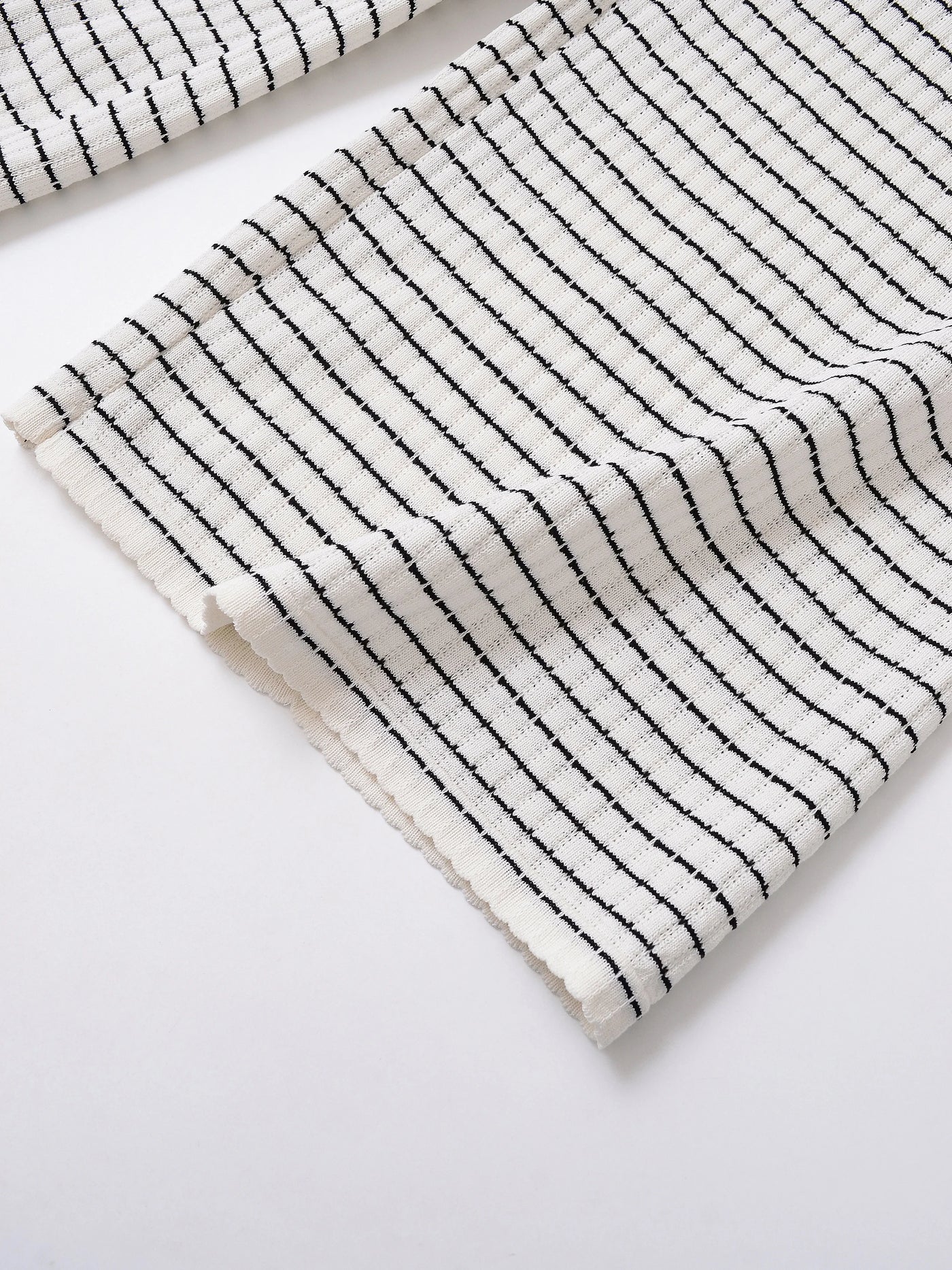 Women's clothing 2025 summer new product fashion European and American style textured striped knitted trousers