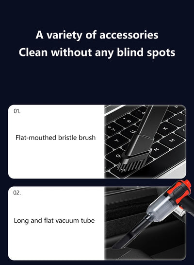 Portable Car Vacuum Cleaner  Wireless Handheld High Power Auto Vacuums Pet Home & Car Dual Use Vacuum Cleaners Low Noise USB NEW