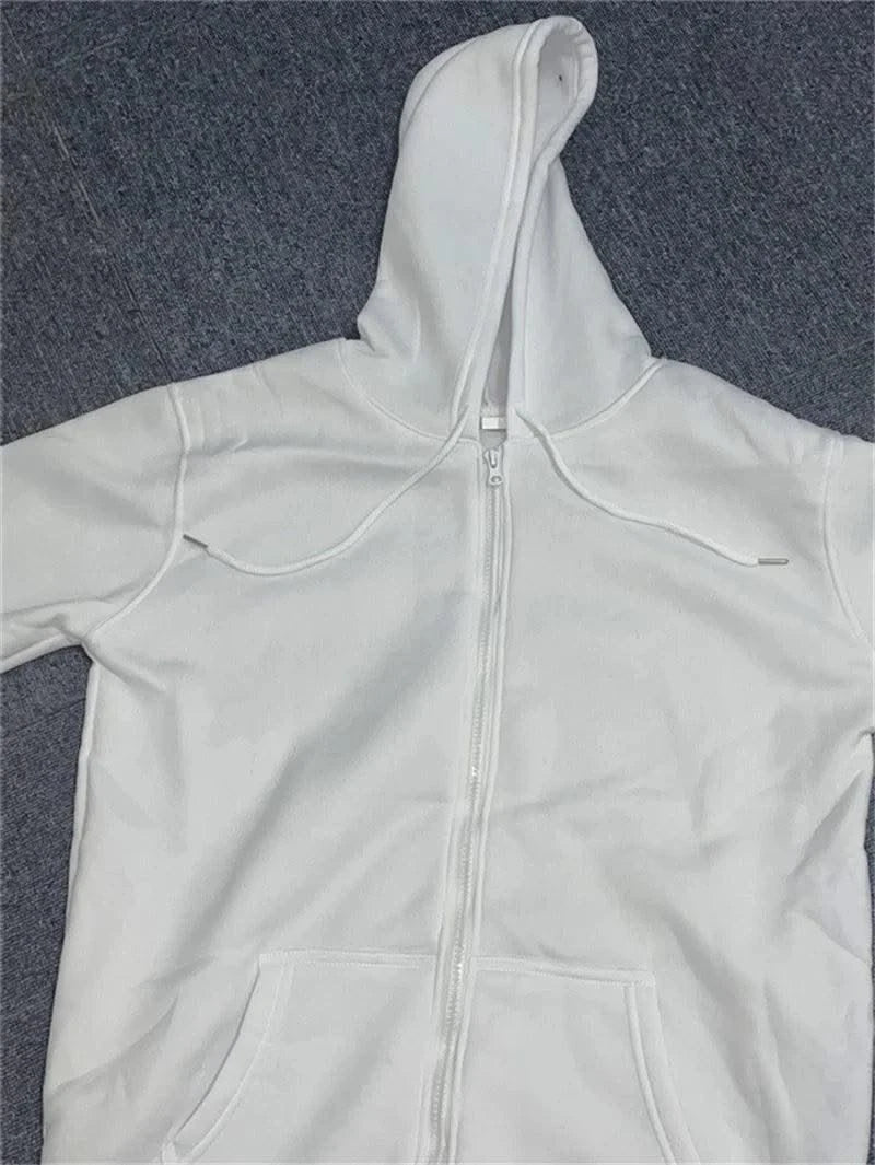 Zipper Hoodies Women/Men Fashion Long Sleeve Hooded Fleece Sweatshirt Hot Sale High Quality Casual Campus Streetwear Sportwear