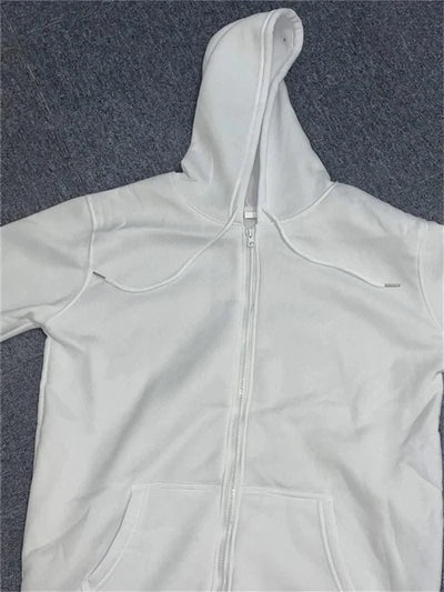 Zipper Hoodies Women/Men Fashion Long Sleeve Hooded Fleece Sweatshirt Hot Sale High Quality Casual Campus Streetwear Sportwear