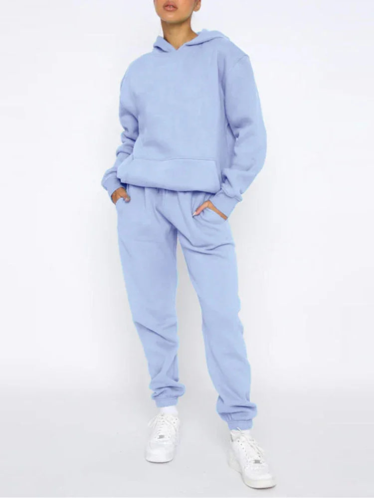 Cotton Sweatpants Sets For Women 2 Pieces Outfit Autumn Loose Hoodies And Pants Sets Sports Suits Women Tracksuits Set Ladies