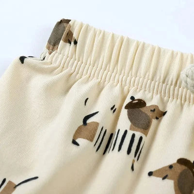 Summer Kids Clothes Boys Outfit Set Cartoon Print Cotton Short Sleeve Tops Shorts 2 Pcs Fashion Children Clothing 1-3 Years