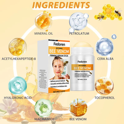 40g Bee Venom Firming Cream Stick Anti-Aging Face Serum Lifting Tightening Serum Skin Firming Cream Reduces Wrinkles Fine Lines