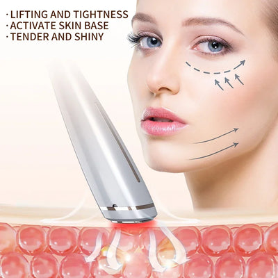 High Frefruquency RF Neck Face Beauty Device Anti-aging Remove Double Chin EMS Facial Lifting Warm Facial Massager
