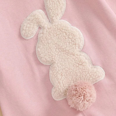 Rabbit  Embroidered Jumpsuit for Infants and Young Children  |Spring Easter | Long Crawling Clothes