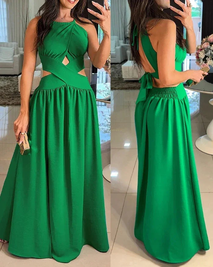 Women's Evening Dress 2024 Spring/summer Latest Intelligent Solid Color Red Temperation One Shoulder Party Tight Long Skirt