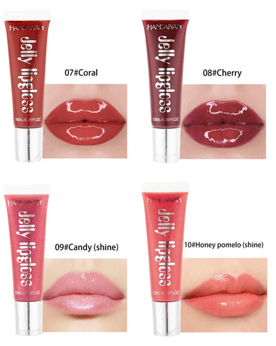Candy Shades Moisturizing Lip Gloss Lip Oil Makeup Shinny Nutritious Liquid Lip Glosses Cherry Jelly Oil Clear Lipgloss