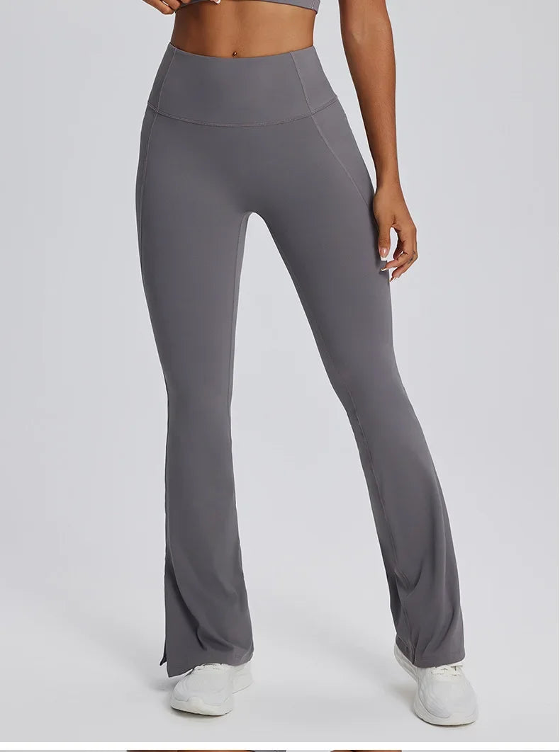 Yoga Leggings Women Bell-bottoms Fitness Leggings Running Cycling Pants Breathable Workout Gym Sports Tights High Waist Leggings