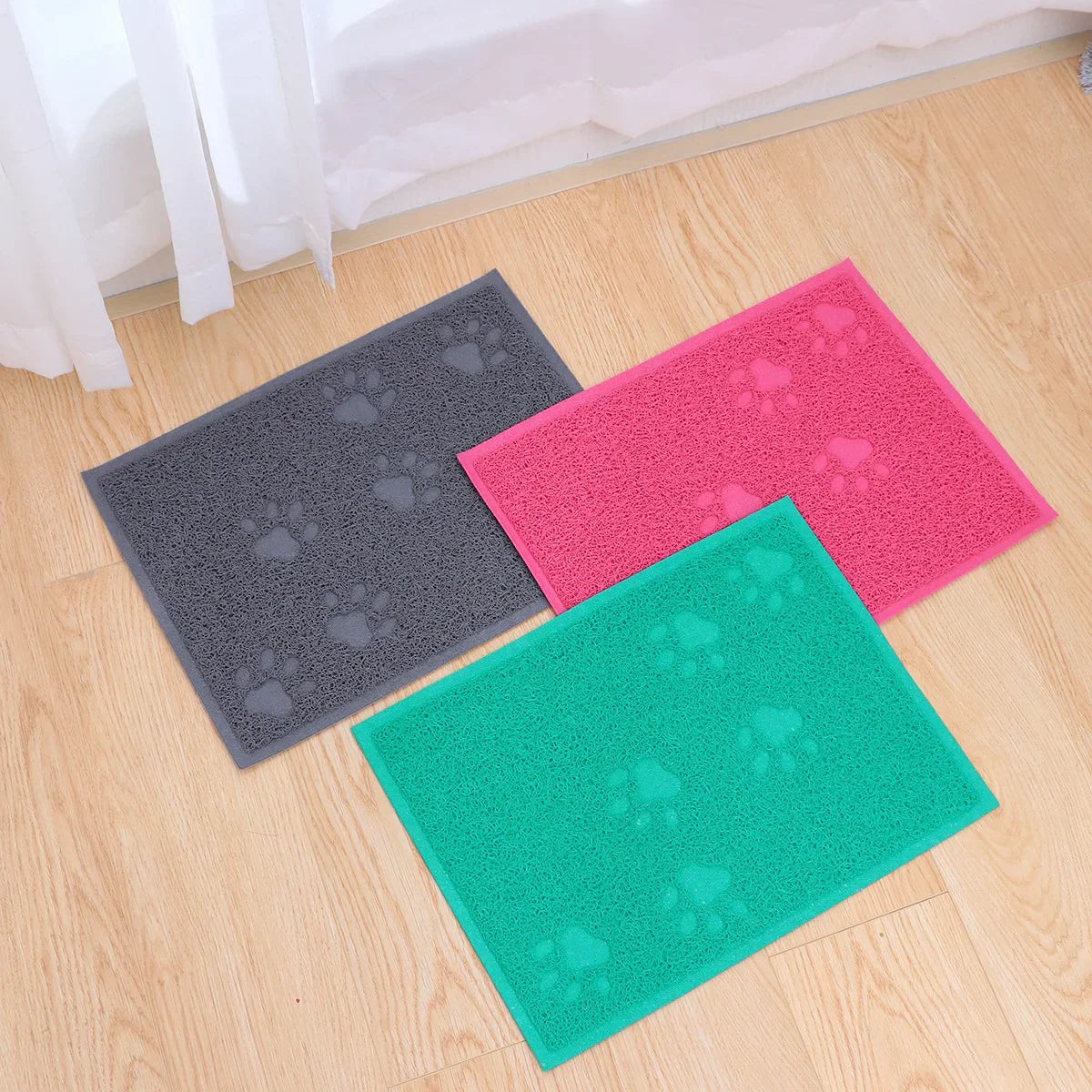 Durable Pvc Cat Litter Mat Pet Cleaning Carpet Dog Cleaning Carpet Cat Cleaning Carpet Pet Supplies Litter Box Mat Washable