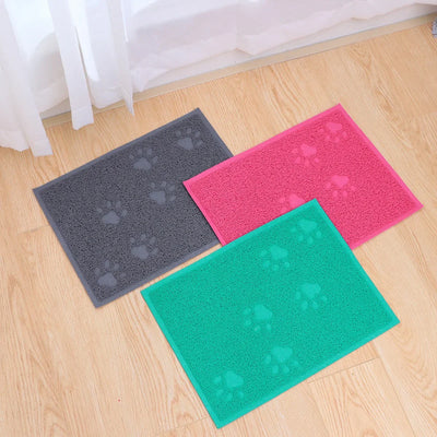 Durable Pvc Cat Litter Mat Pet Cleaning Carpet Dog Cleaning Carpet Cat Cleaning Carpet Pet Supplies Litter Box Mat Washable
