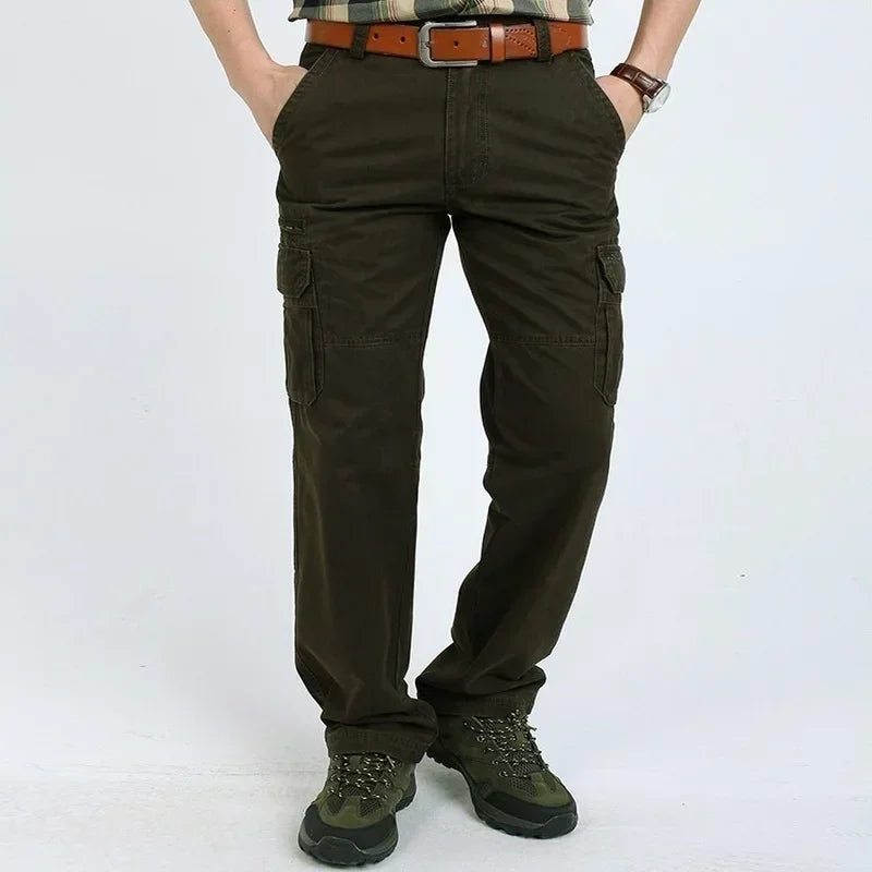 Man Cargo Pants Casual Pants Outdoor Trousers Hiking Pants Cargo Tactical Men's Work Wear Trainning Exercise Suit Cotton Trouse