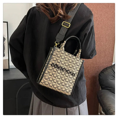 2025 Designer Sheet Music Bag for Women - Colorblock Crossbody Purse, Chic Shoulder & Handheld Tote with Adjustable Strap