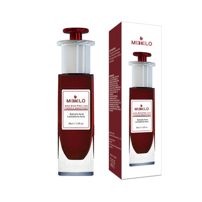Salicylic Acid serum, gently exfoliates dead skin cells,  AHA, BHA, PHA and LHA, contains glycolic acid, aloe vera leaf