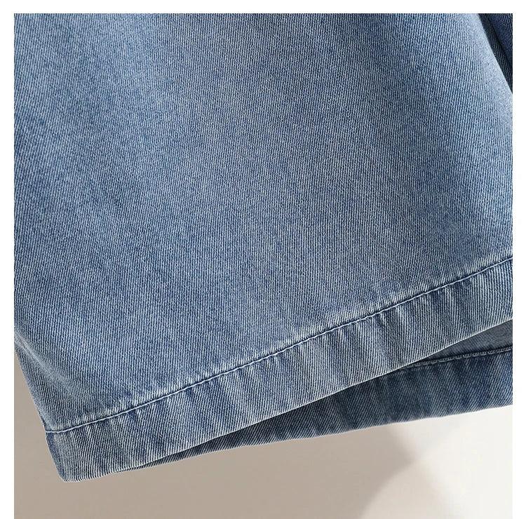Plus Size Denim Shorts For Women 2024 Summer New Arrivals High Elastic Waist Soft Tencel Loose Blue Jeans Shorts Female Hot Sale