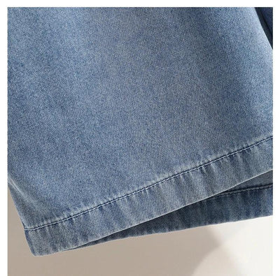 Plus Size Denim Shorts For Women 2024 Summer New Arrivals High Elastic Waist Soft Tencel Loose Blue Jeans Shorts Female Hot Sale