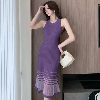 Dresses for Women Black SMidi Woman Dress Party Evening Night Club Prom Casual Youth G Fashion Summer 2024 Retro Sensual Sexy X