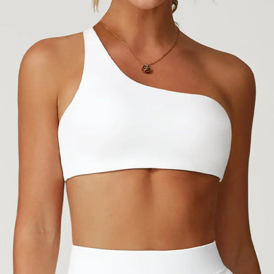 Sports Underwear Women Impact Sports Bra Push Up Fitness Bra One Shoulder Shockproof Yoga Bra Yoga Running Bra Sexy Workout Vest