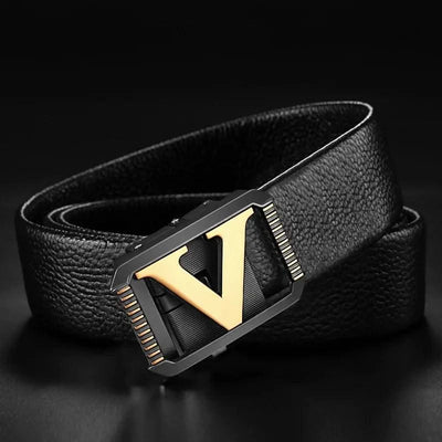 Men's Designer High quality Genuine Leather Belts Letter 'V' | Classic Exquisite Waist Strap