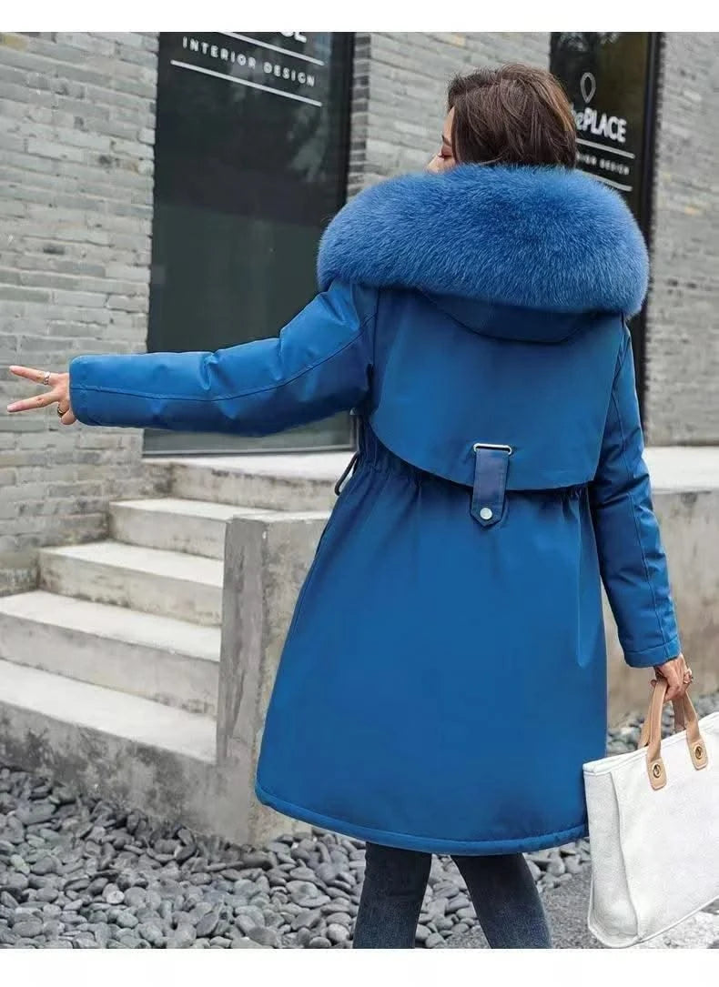 Women's Winter Hodded Fleece Padded Jacket Windbreaker Office Lady In Coats & Jackets Outerwear