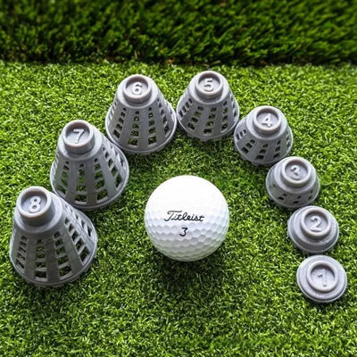 8PCS Stable Golf Simulator Tees Plastic Golf Tee Holders Adjustable Aiming Direction Golf Training Rack Professional Accessories