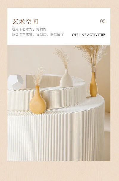 Booth Multi-layer Strip Display Stand Product Boutique Table Commercial Showcase Folding Exhibition Floor Display Rack