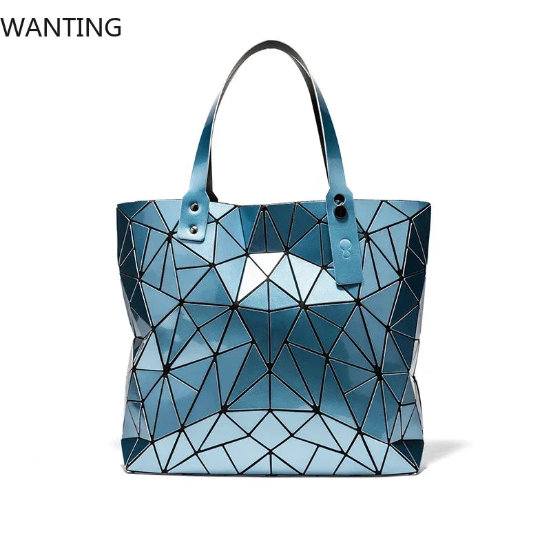 New Luxury Handbags Women Bags Designer Beach Large Tote Hologram Shoulder Bag Sac A Main Geometric Bag Bolsa Feminina Silver