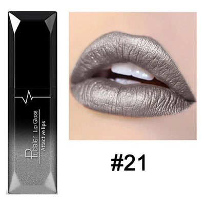 Waterproof Nude Matte Velvet Glossy Lip Gloss Lipstick Lip Balm Sexy Red Lip Tint 21 Colors Women Fashion Makeup Lipstick Tube