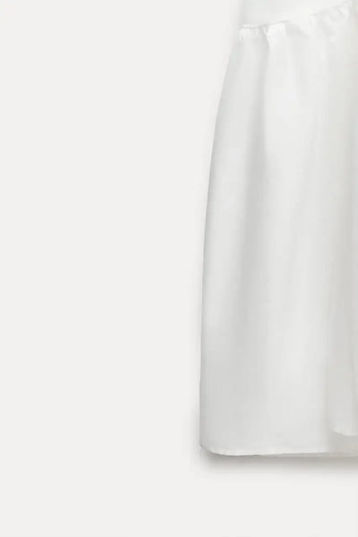 ZBZA Women's Tiered Poplin Dress Sweetheart Neckline Adjustable Bow Straps Sleeveless Camisole Midi Dress New Female Chic Dress