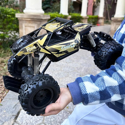 1:10 4WD RC Car With Led Lights Remote Control Cars Buggy Off Road 4x4 Radio Control Alloy Trucks Boys Toys for Chil