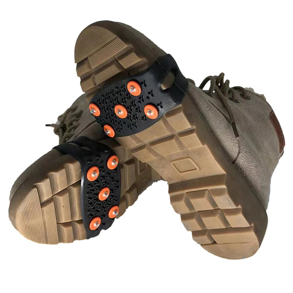 5-Stud Climbing Crampons Anti Slip Mountaineering Cleats Unisex Snow Claw Shoe Covers Walking Hiking Accessories